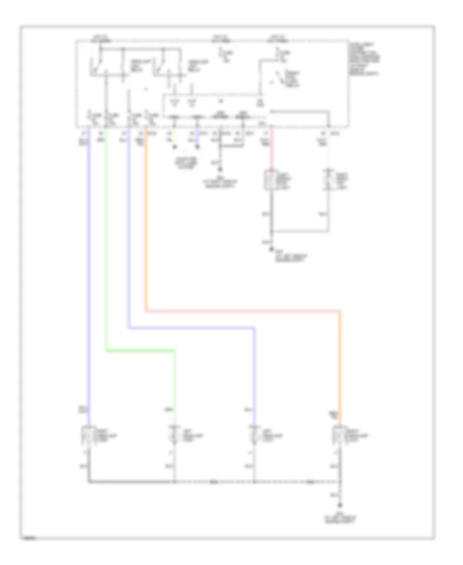 Headlamps Wiring Diagram, without DRL (2 of 2) for Nissan Quest SL 2004