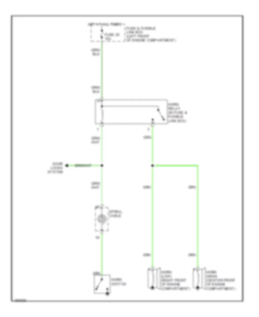 Horn Wiring Diagram for Nissan Quest SL 2004