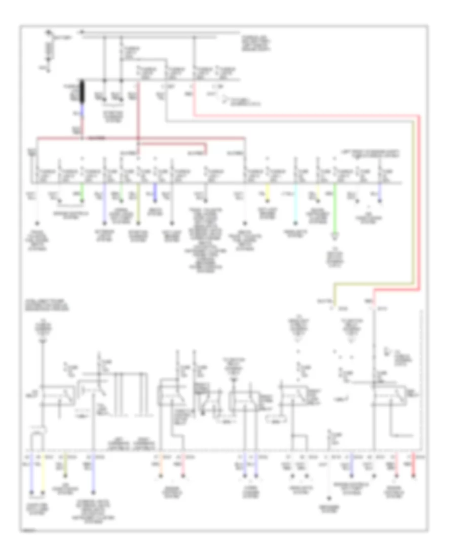 Power Distribution Wiring Diagram 1 of 2 for Nissan Quest SL 2004