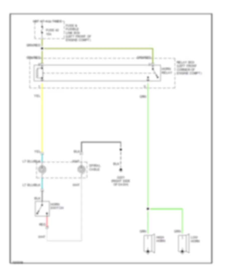 Horn Wiring Diagram for Nissan Quest SE 2000