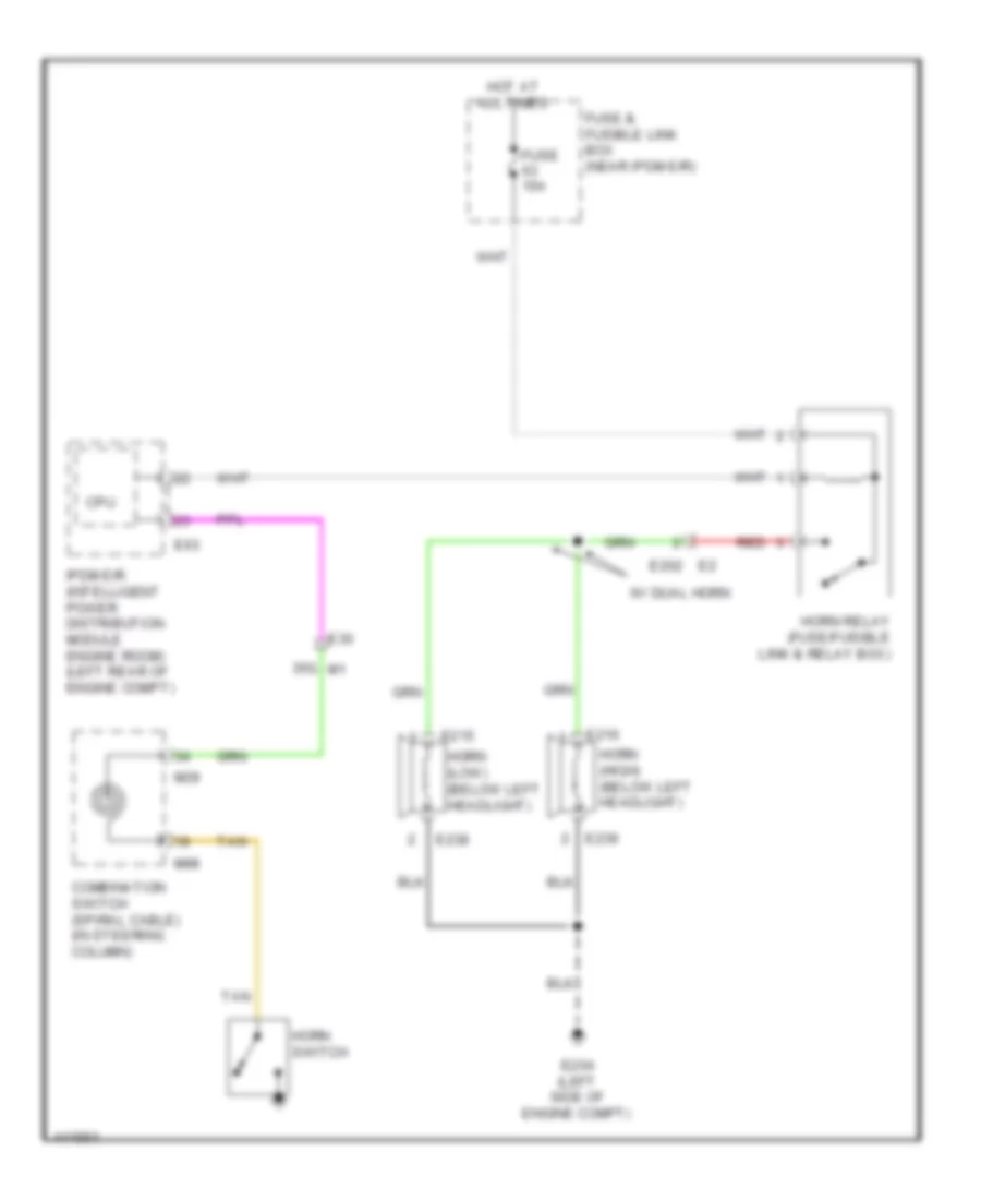 Horn Wiring Diagram for Nissan Altima 2014