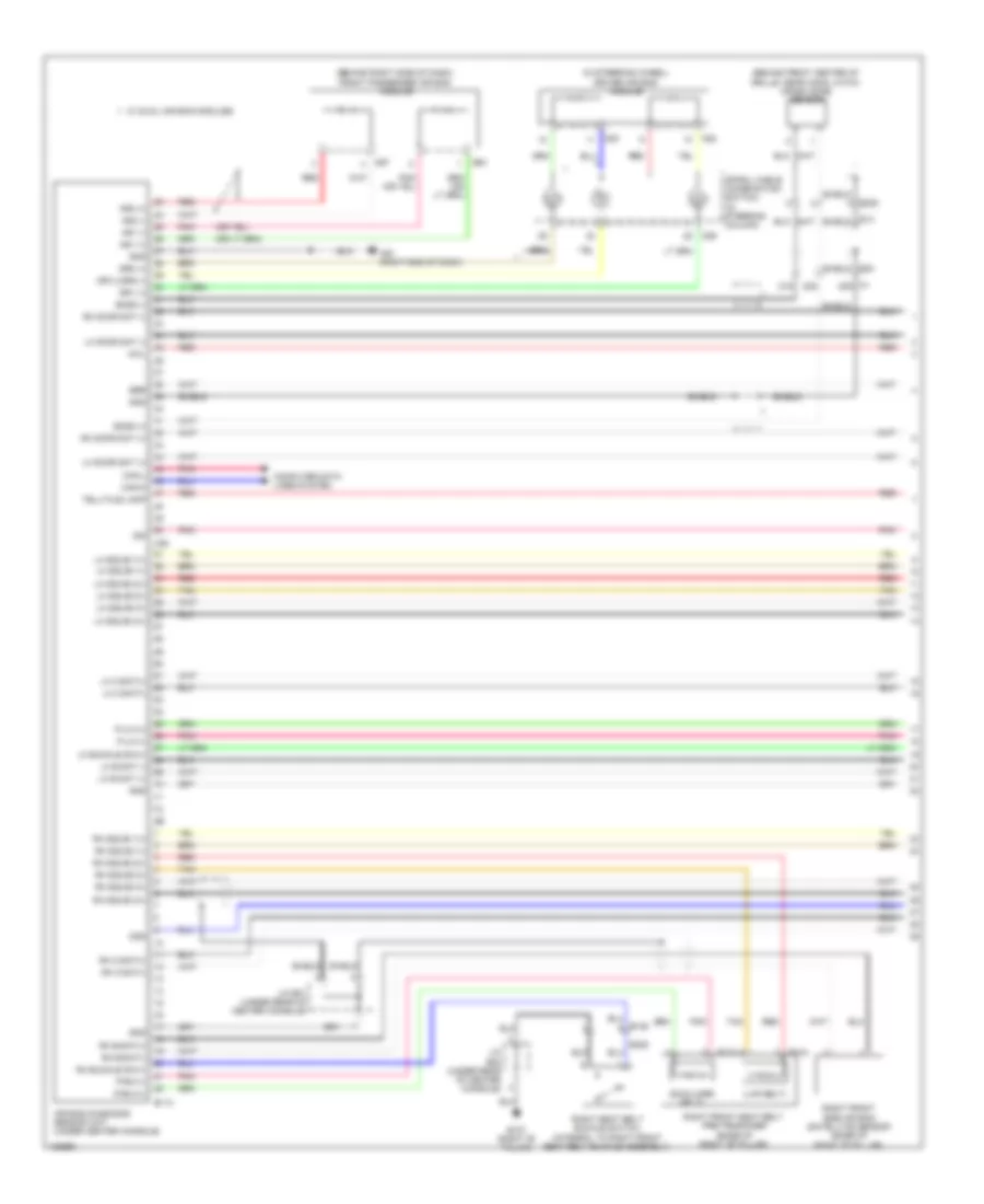 Supplemental Restraints Wiring Diagram 1 of 3 for Nissan Altima 2014