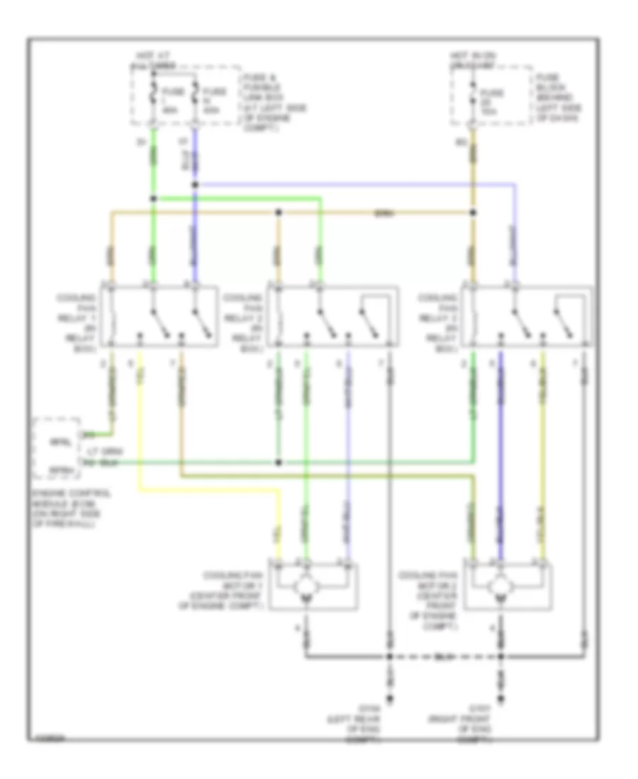Cooling Fan Wiring Diagram for Nissan Sentra CA 2000