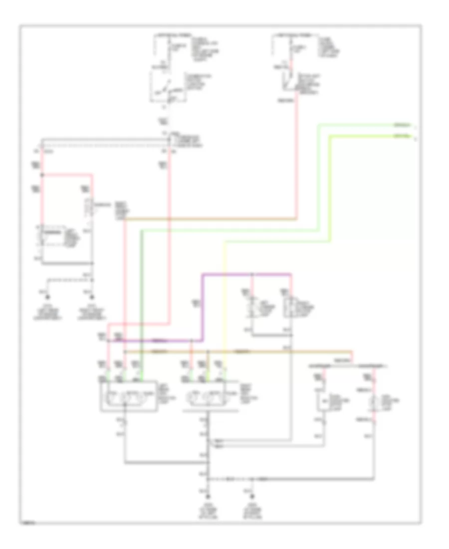 Exterior Lamps Wiring Diagram (1 of 2) for Nissan Sentra CA 2000