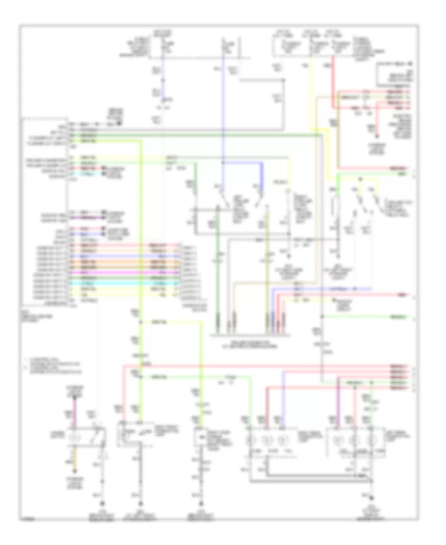 Exterior Lamps  Trailer Connector Wiring Diagram (1 of 2) for Nissan Titan PRO-4X 2012