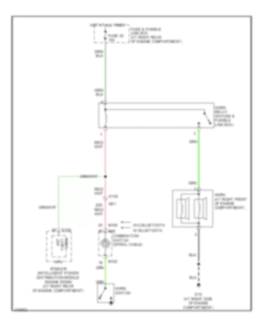 Horn Wiring Diagram for Nissan Titan PRO-4X 2012