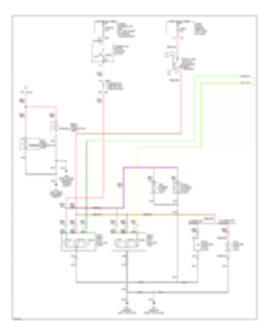 Exterior Lamps Wiring Diagram (1 of 2) for Nissan Sentra S 2004