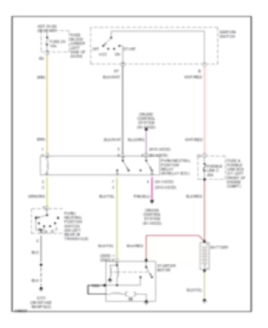 Starting Wiring Diagram, AT for Nissan Sentra GXE 2000