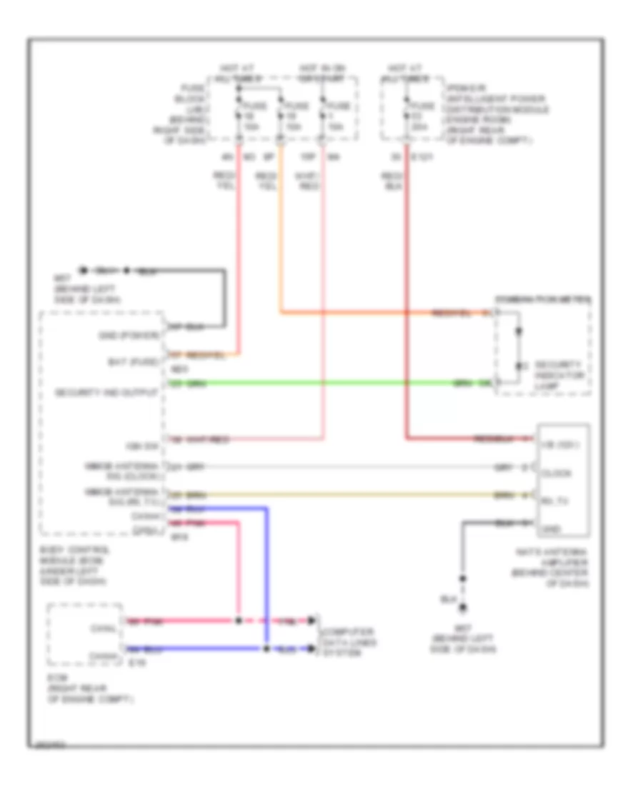 Immobilizer Wiring Diagram for Nissan Pathfinder LE 2007