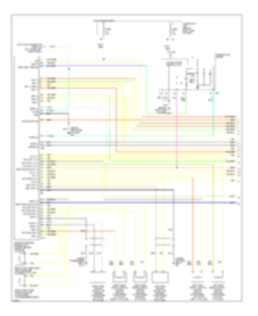 Supplemental Restraints Wiring Diagram 1 of 2 for Nissan Pathfinder LE 2007