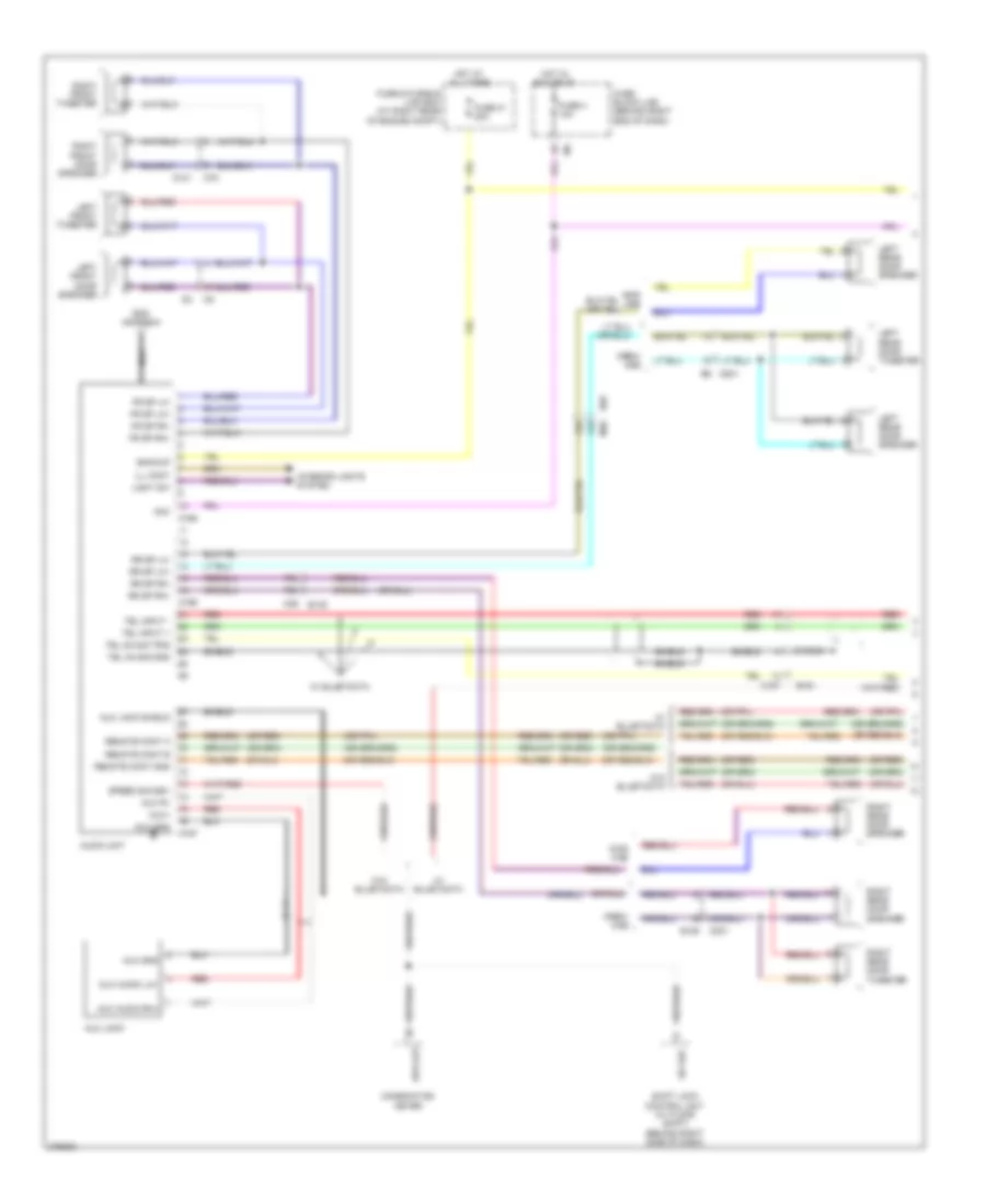 Mid Line Radio Wiring Diagram 1 of 2 for Nissan Titan S 2012