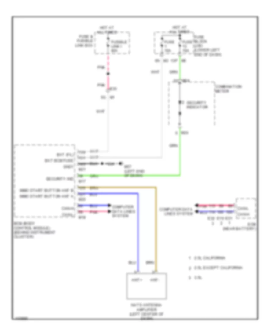 Immobilizer Wiring Diagram for Nissan Altima SL 2014