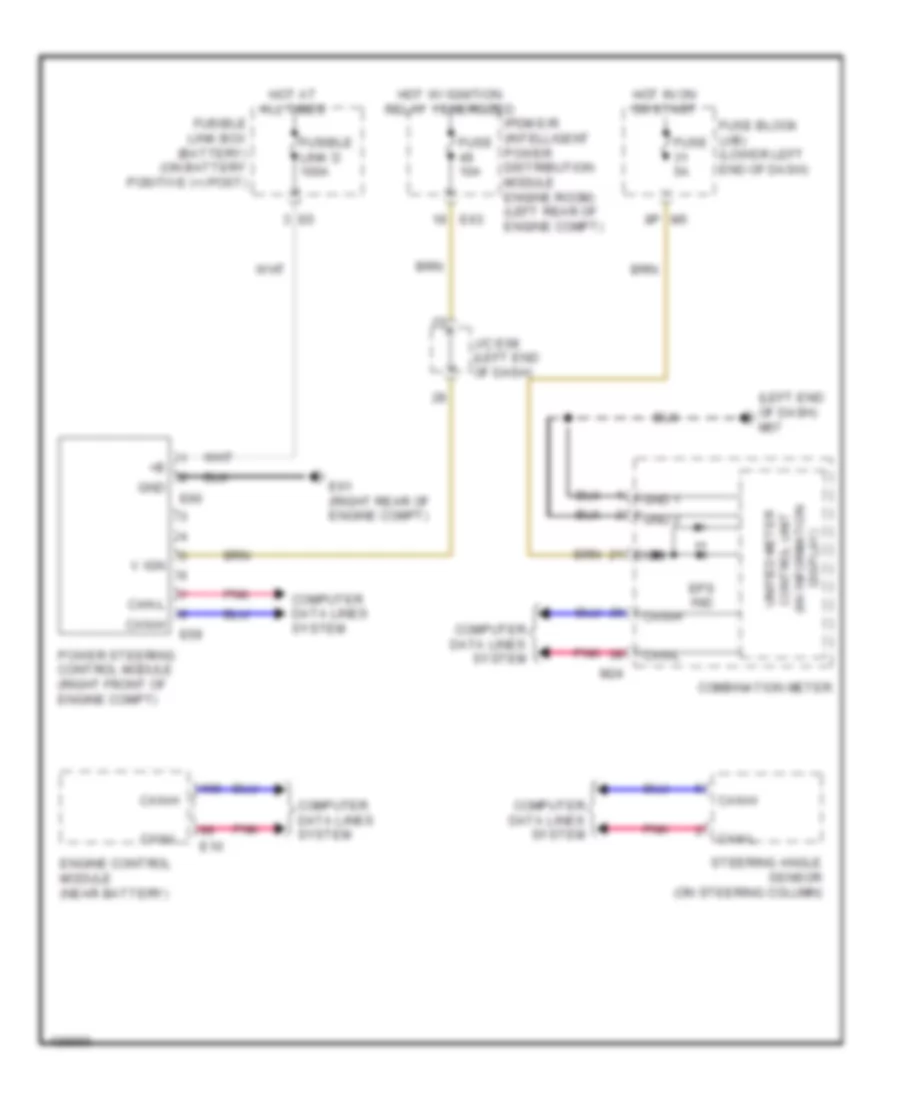 Electronic Power Steering Wiring Diagram for Nissan Altima SL 2014