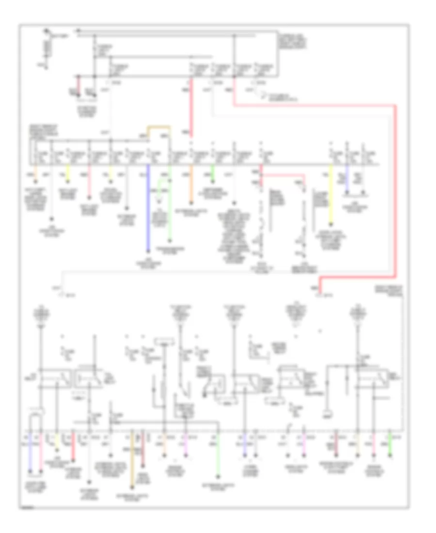 Power Distribution Wiring Diagram 1 of 2 for Nissan Pathfinder S 2007