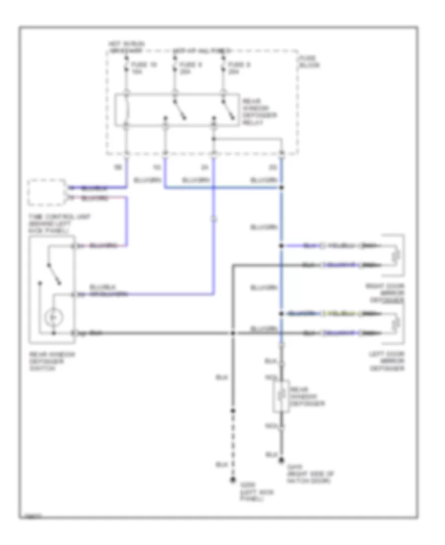 Defogger Wiring Diagram for Nissan 300ZX 1992