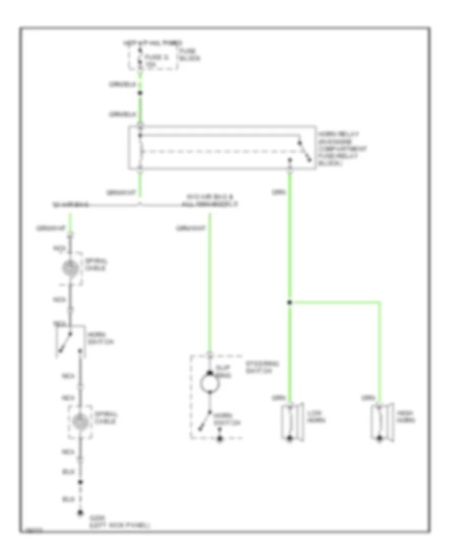 Horn Wiring Diagram for Nissan 300ZX 1992