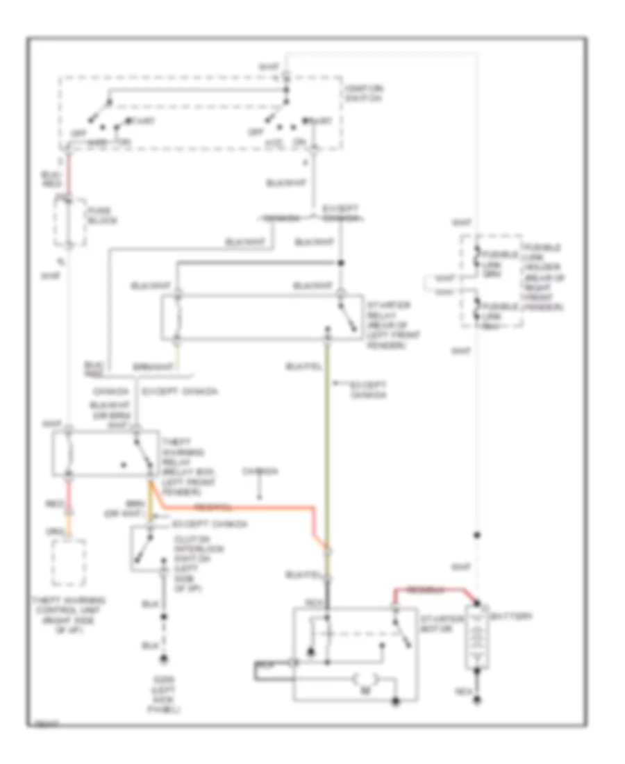 Starting Wiring Diagram M T for Nissan 300ZX 1992