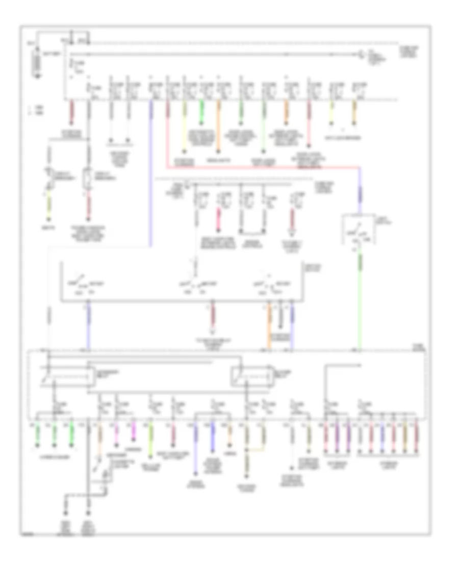 Power Distribution Wiring Diagram 1 of 2 for Nissan Maxima GLE 1996