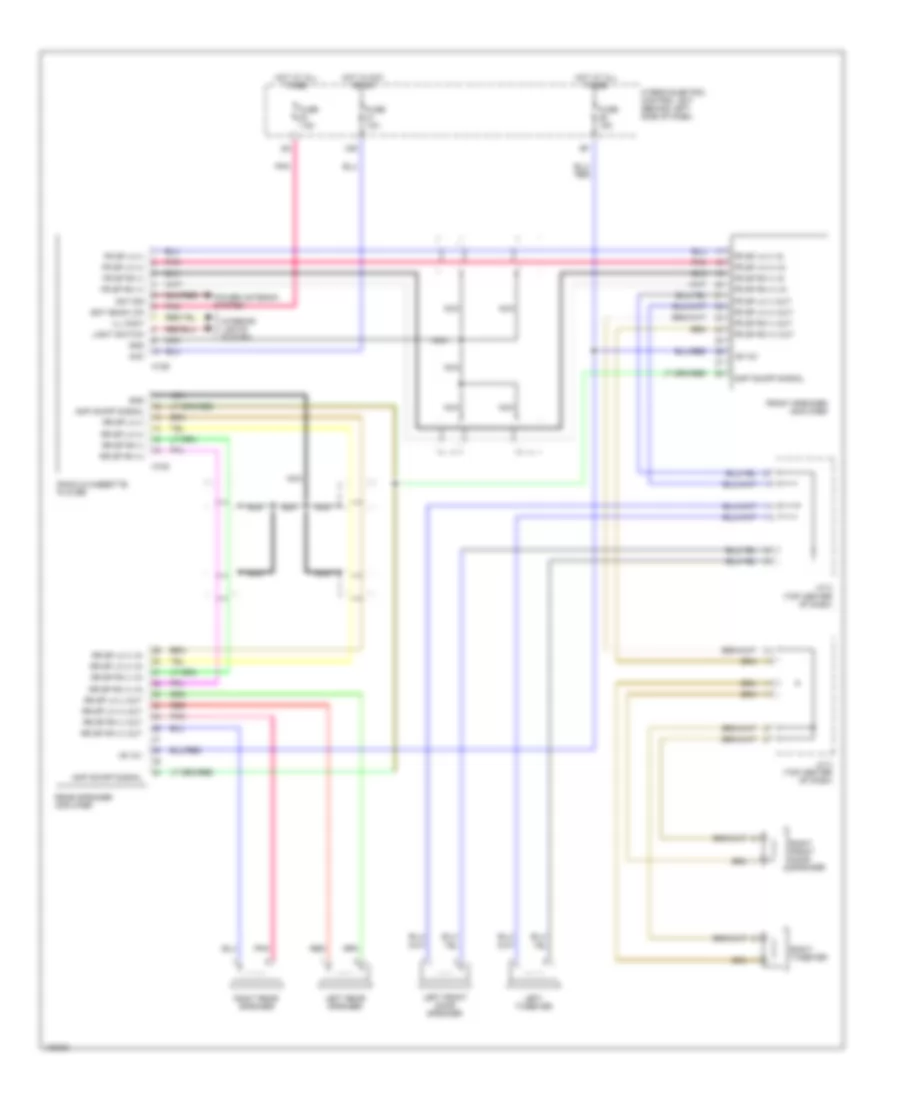Mid-Line Radio Wiring Diagram, with Amplifier for Nissan Maxima GLE 1996