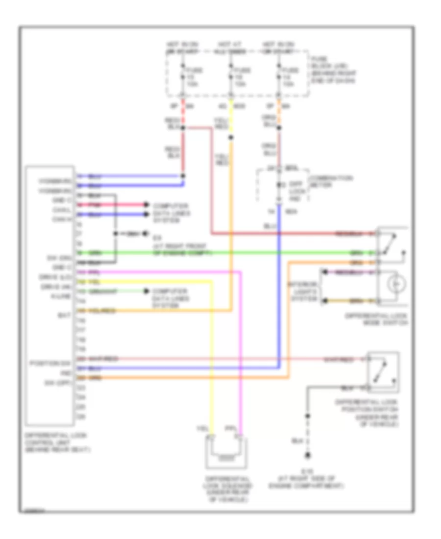 Differential Lock Wiring Diagram for Nissan Titan LE 2009