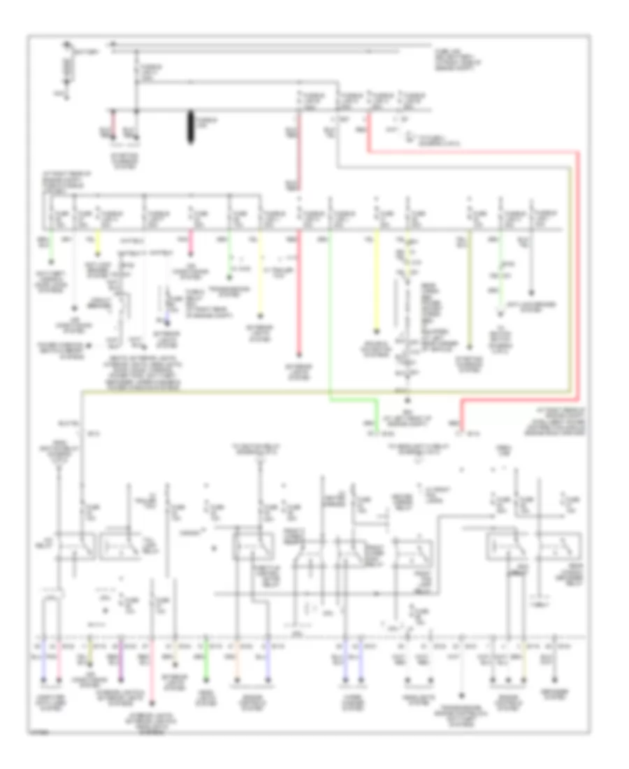 Power Distribution Wiring Diagram 1 of 2 for Nissan Titan SL 2012
