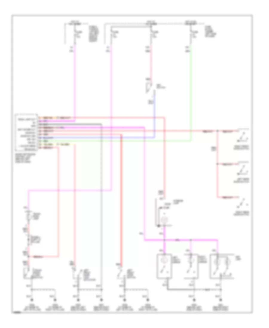 Courtesy Lamps Wiring Diagram, with Remote Control System for Nissan Sentra XE 2000