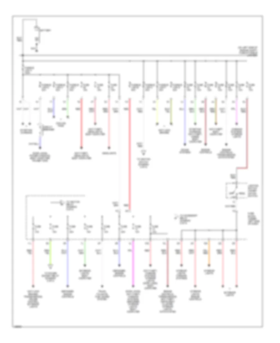 Power Distribution Wiring Diagram 1 of 2 for Nissan Sentra XE 2000