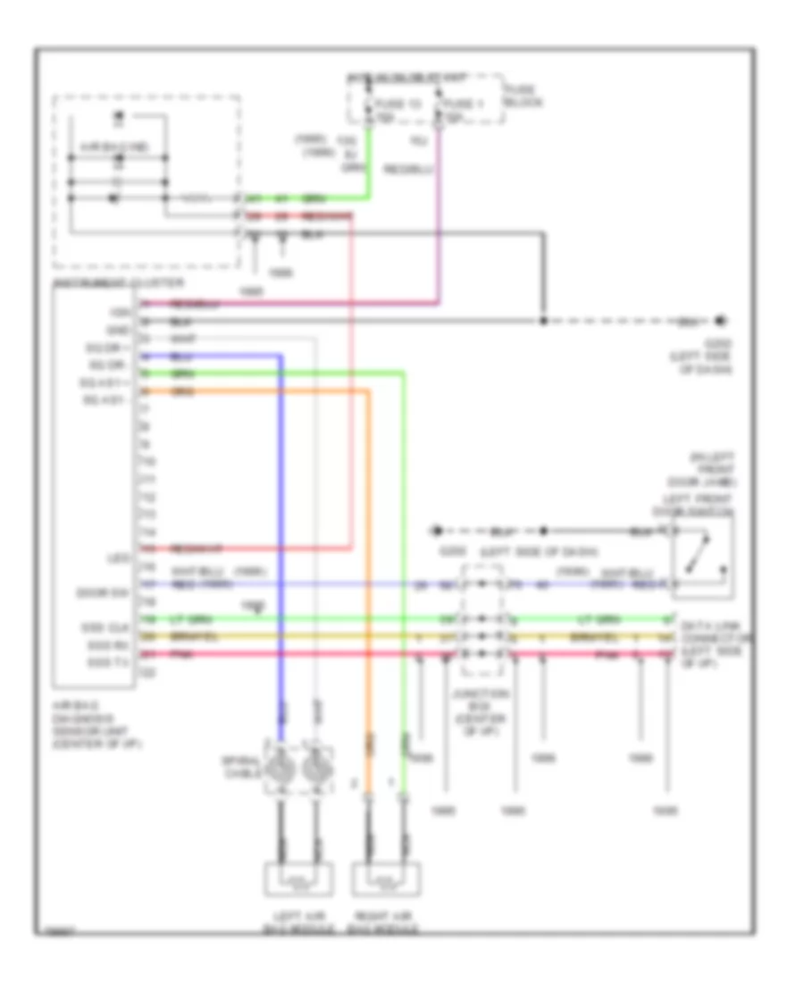 Supplemental Restraint Wiring Diagram for Nissan Maxima GXE 1996