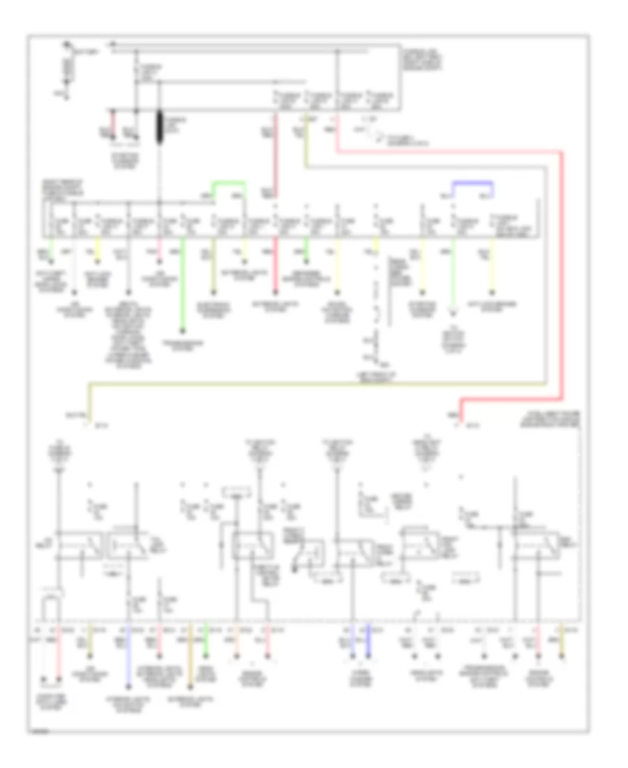 Power Distribution Wiring Diagram 1 of 2 for Nissan Titan LE 2004