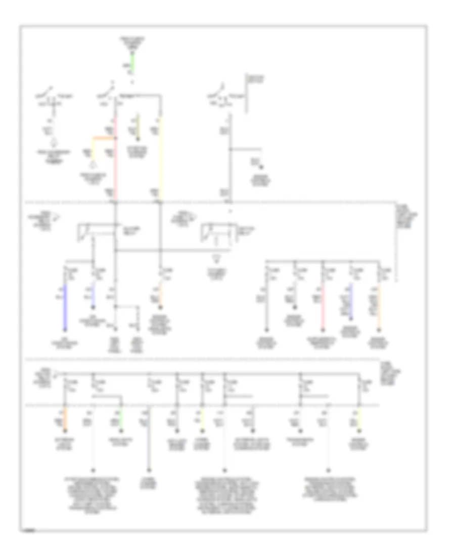 Power Distribution Wiring Diagram (2 of 2) for Nissan Xterra SE 2000