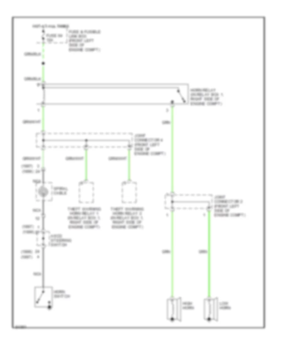 Horn Wiring Diagram for Nissan Maxima SE 1996