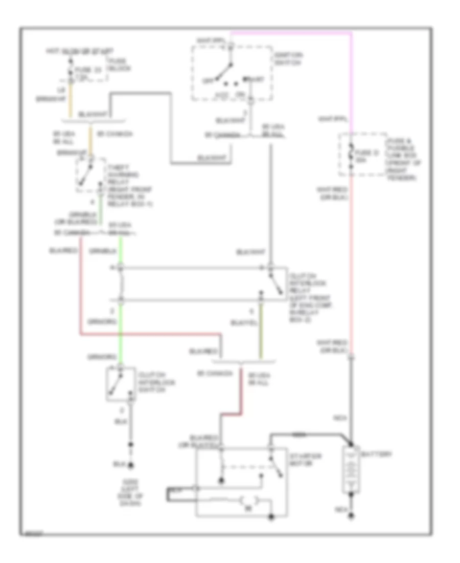 Starting Wiring Diagram, MT for Nissan Maxima SE 1996