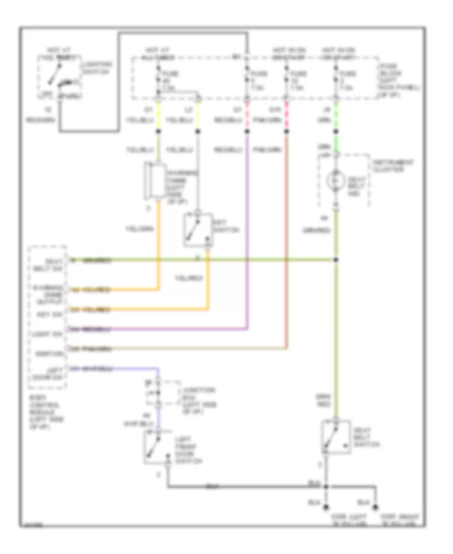 Warning System Wiring Diagrams for Nissan Maxima SE 1996
