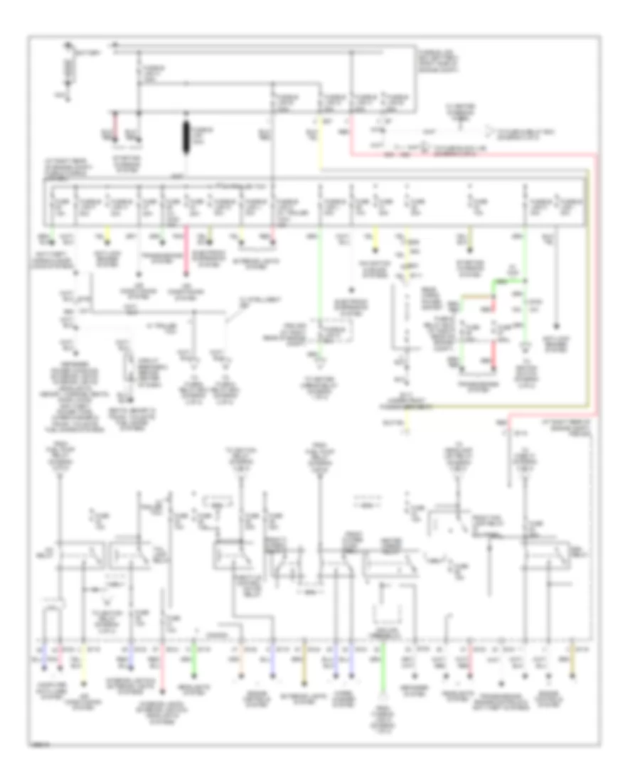 Power Distribution Wiring Diagram 1 of 2 for Nissan Armada Platinum 2014