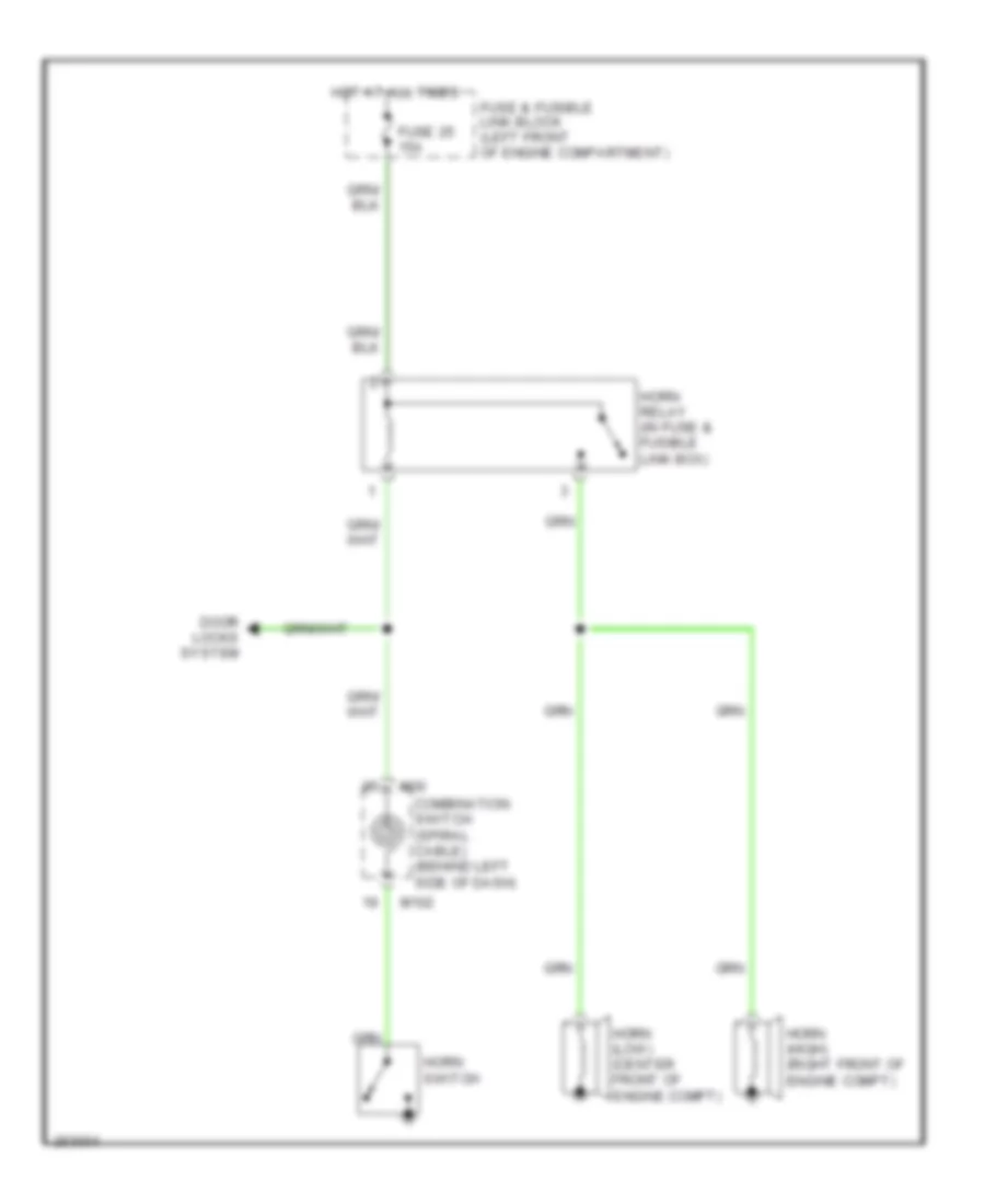 Horn Wiring Diagram for Nissan Quest 2007