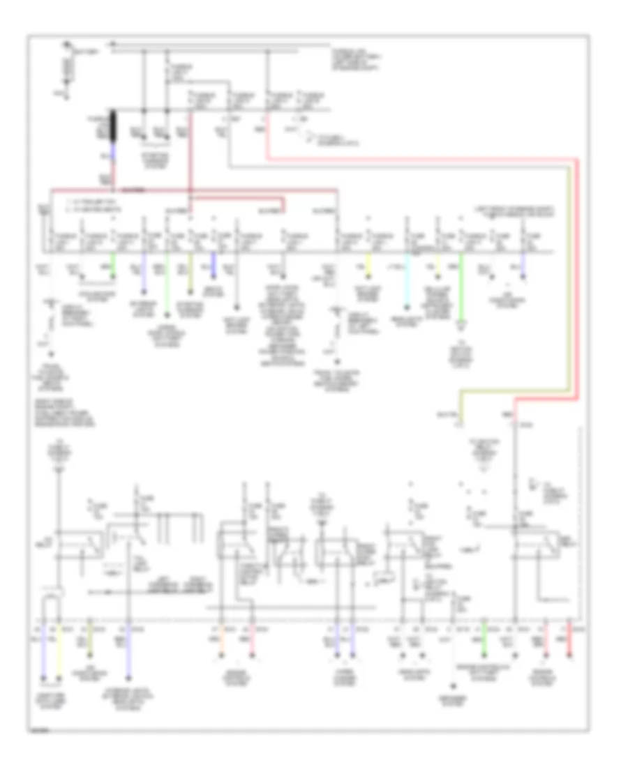 Power Distribution Wiring Diagram 1 of 2 for Nissan Quest 2007