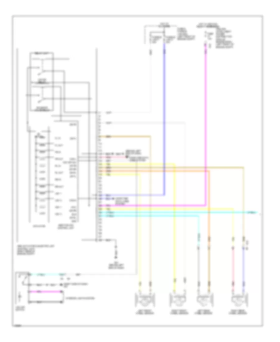 Электросхема антиблокировочной тормозной системы АБС (ABS) (1 из 2) для Nissan Sentra FE-S 2014