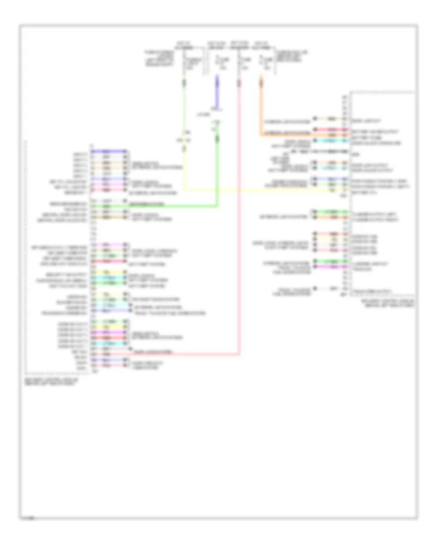 Электросхема блоков управления кузовом, без Чип-ключ для Nissan Sentra FE-S 2014