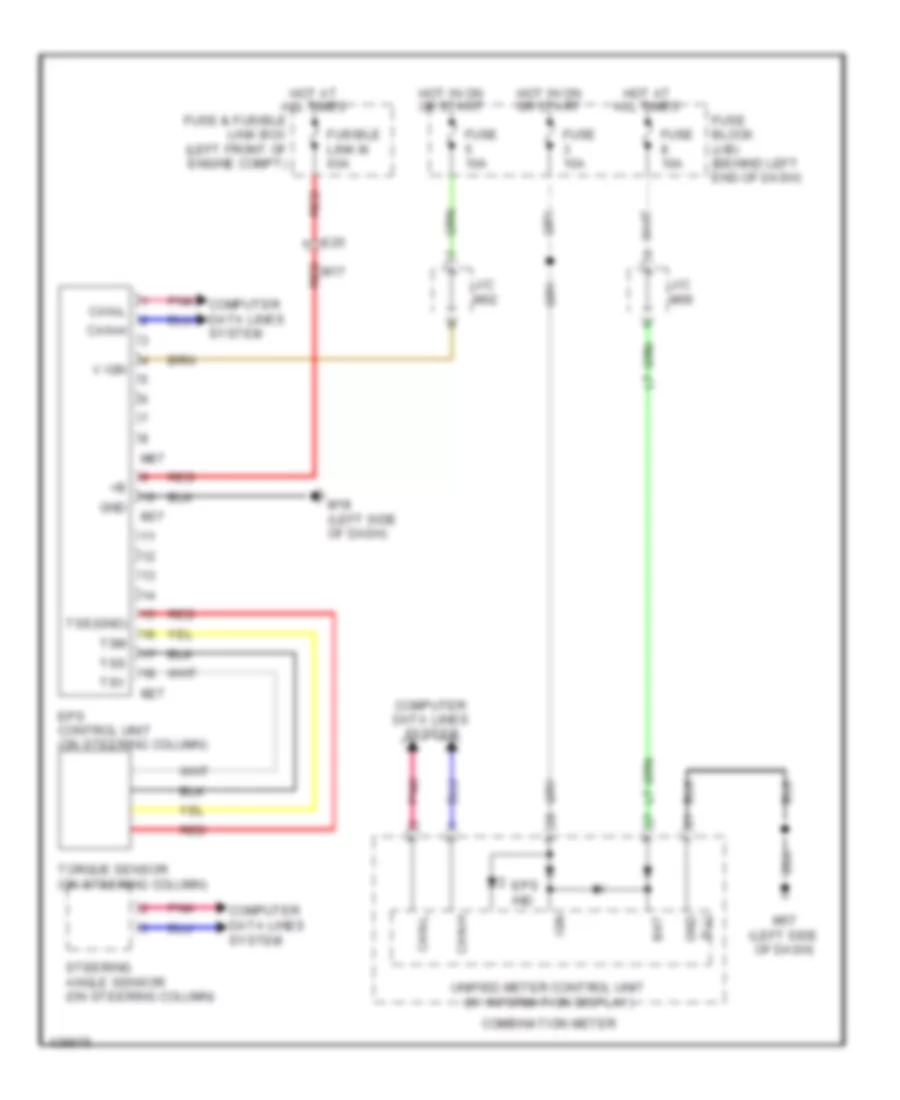 Электросхема усилителя руля для Nissan Sentra FE-S 2014