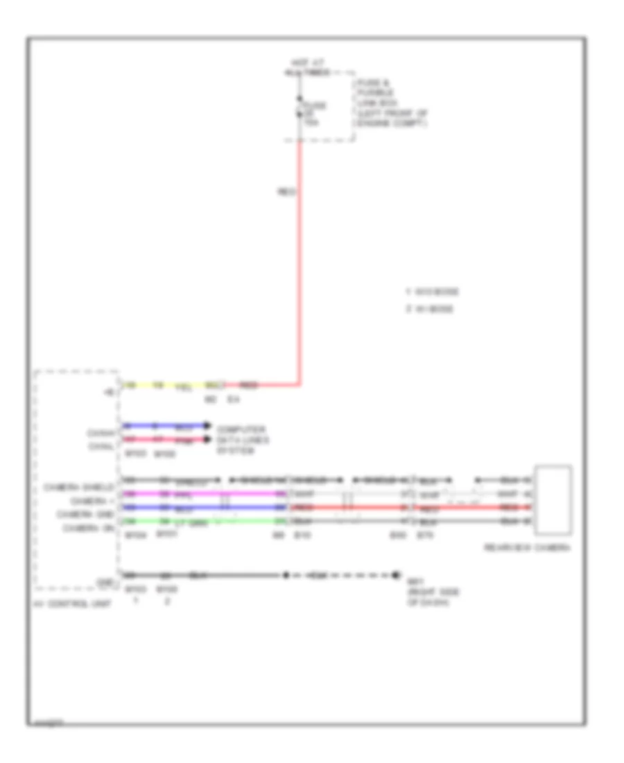 Электросхема камеры заднего вида для Nissan Sentra FE-S 2014