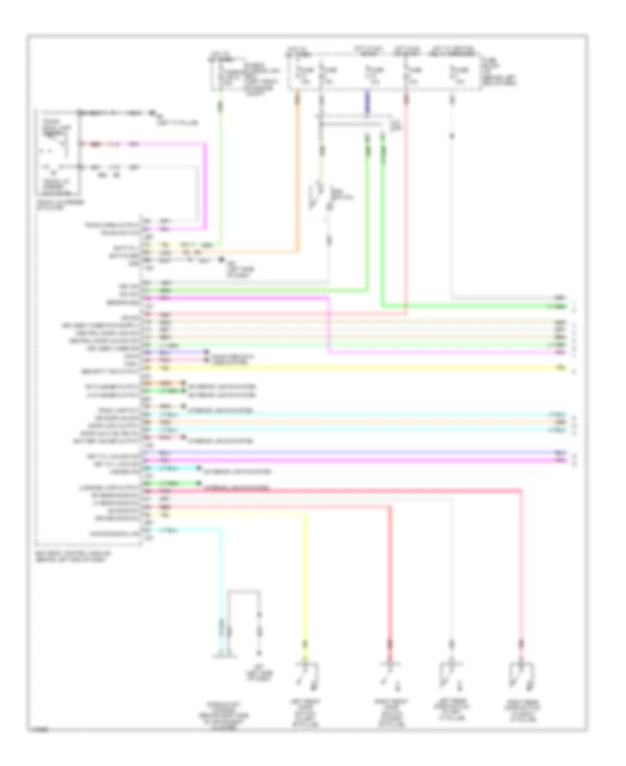 Электросхема центрального замка, без Система безключевого доступа (1 из 3) для Nissan Sentra FE-S 2014