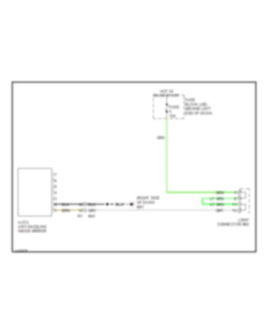 Электросхема зеркала заднего вида с автозатемнением для Nissan Sentra FE-S 2014