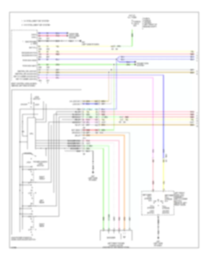 Электросхема стеклоподъемников (1 из 2) для Nissan Sentra FE-S 2014