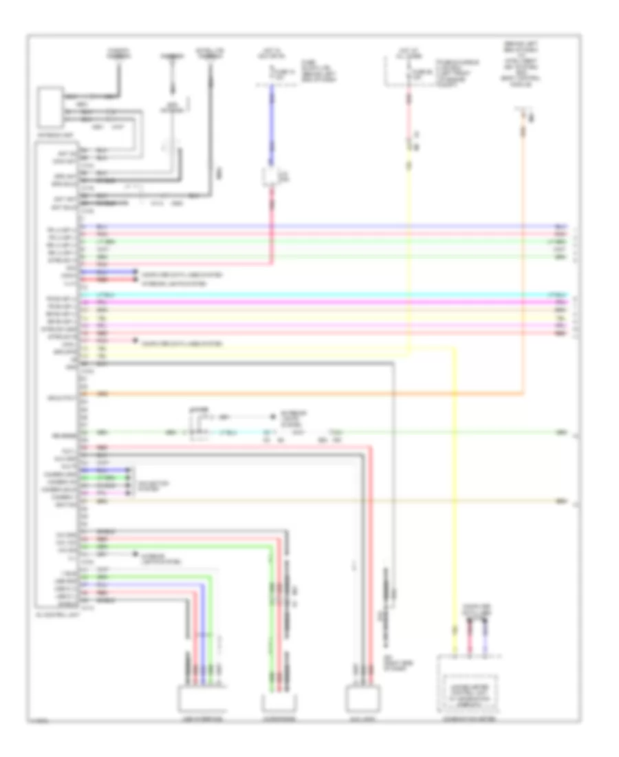 Электросхема магнитолы, без Bose С Навигация (1 из 2) для Nissan Sentra FE-S 2014