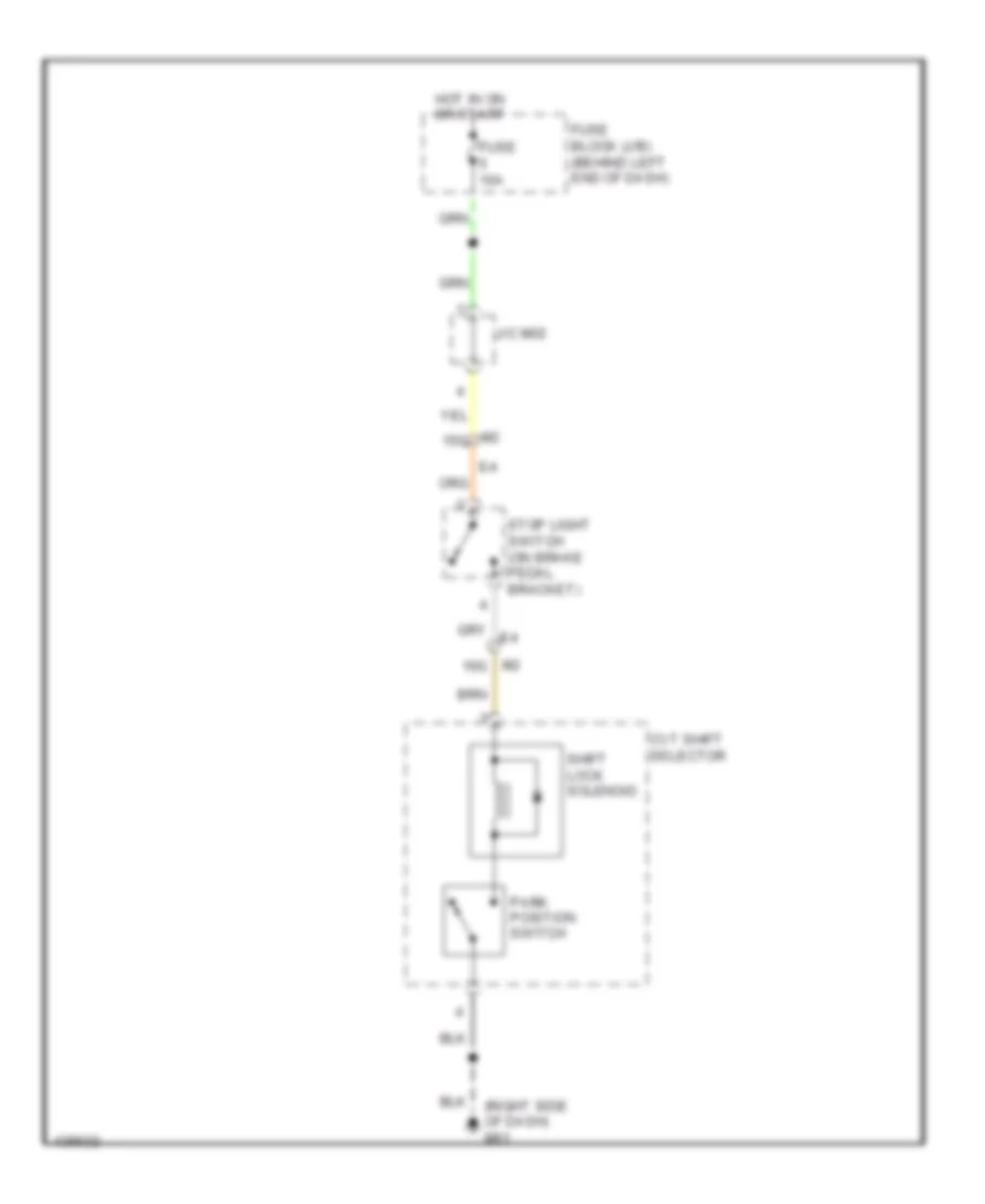 Электросхема блокировки селектора для Nissan Sentra FE-S 2014