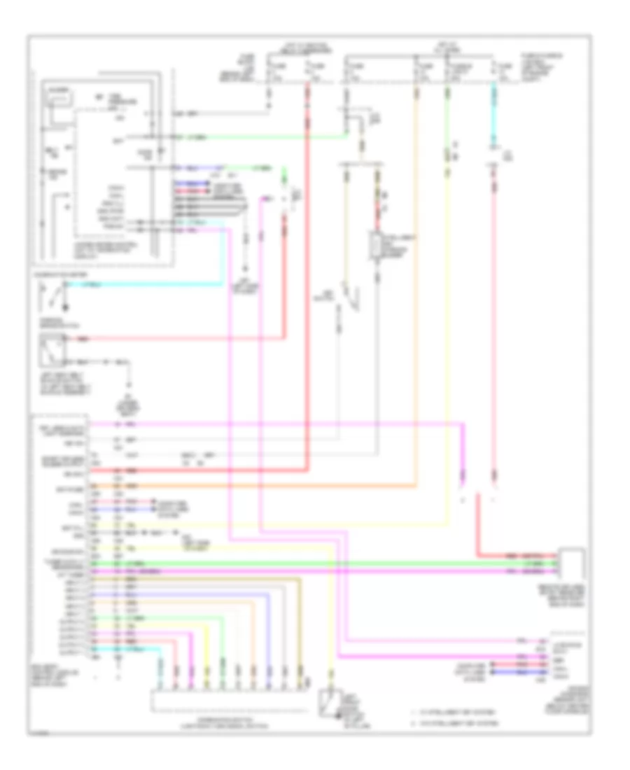 Электросхема предупреждающей системы для Nissan Sentra FE-S 2014