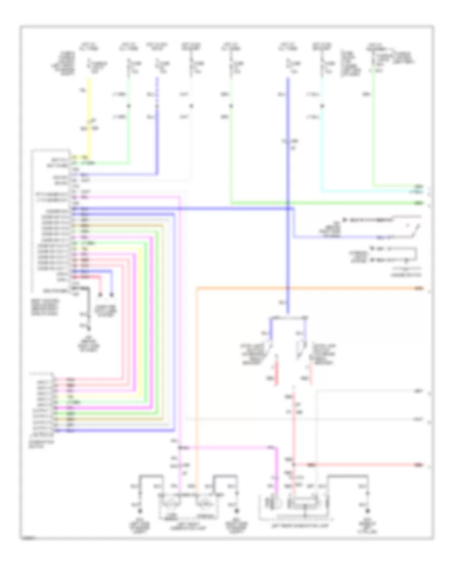 Exterior Lamps Wiring Diagram, Hatchback (1 of 2) for Nissan Versa S 2012