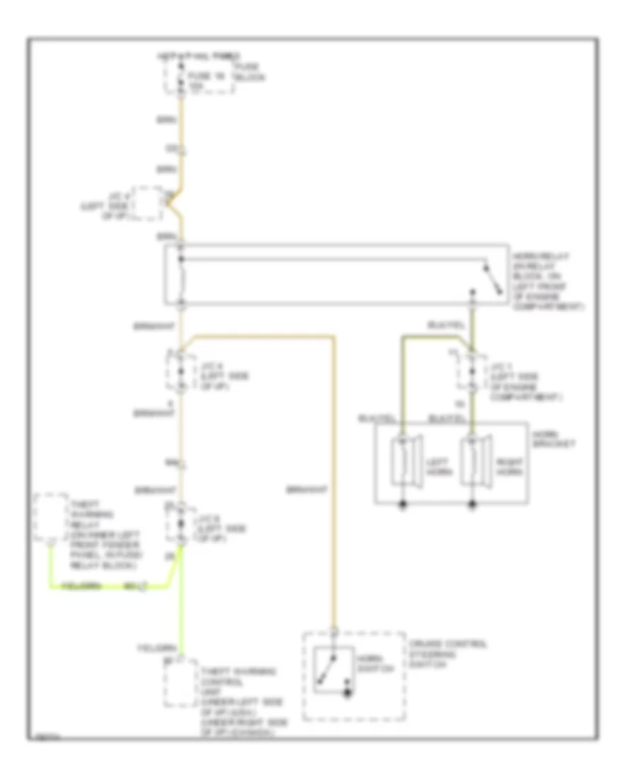 Horn Wiring Diagram for Nissan Maxima GXE 1992