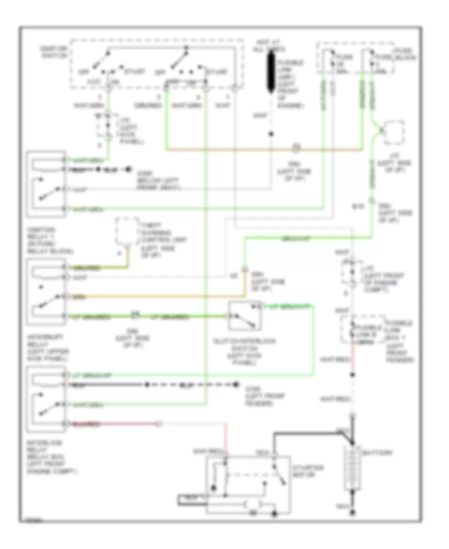 Starting Wiring Diagram US M T for Nissan Maxima GXE 1992