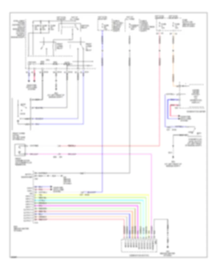 Электросхема стеклоочистителя, дворников и омывателя для Nissan Titan PRO-4X 2011